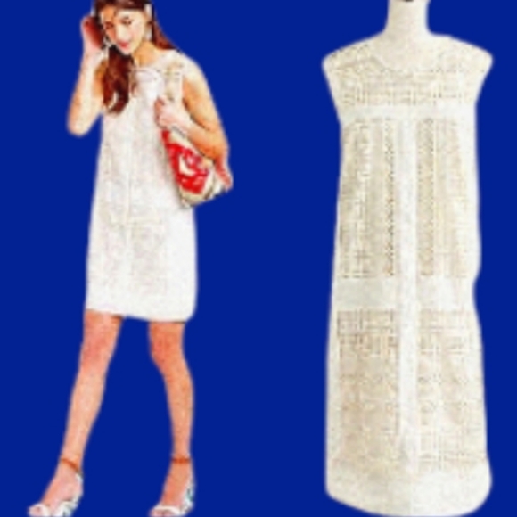 J CREW LACE Sleeveless Shift Dress EUC - Picture 9 of 9